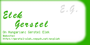 elek gerstel business card